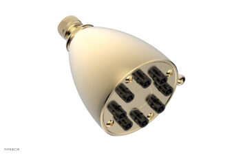 Phylrich 8 Jet Smooth Shower Head  3-083 - Satin Brass