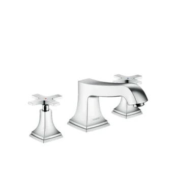 Hansgrohe Metropol Classic 3-Hole Roman Tub Set Trim with Cross Handles in Chrome