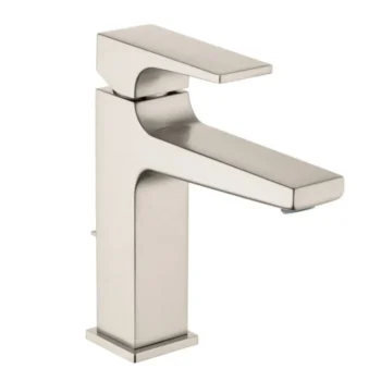 Hansgrohe Metropol Single-Hole Faucet 110 with Lever Handle and Pop-Up Drain, 0.5 GPM in Brushed Nickel