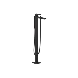 Hansgrohe Metropol Freestanding Tub Filler Trim with Lever Handle and 1.75 GPM Handshower in Matte Black