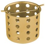 Dawn® Stainless Steel Shower Drain Channel Side Outlet with Adjustable Feet (32") In Matte Gold