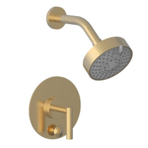 Phylrich TRANSITION – Pressure Balance Shower and Diverter Set (Less Spout), Lever Handle 4-088 – Satin Brass