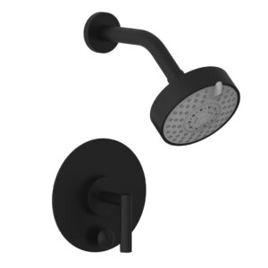Phylrich TRANSITION – Pressure Balance Shower and Diverter Set (Less Spout), Lever Handle 4-088 – Matte Black