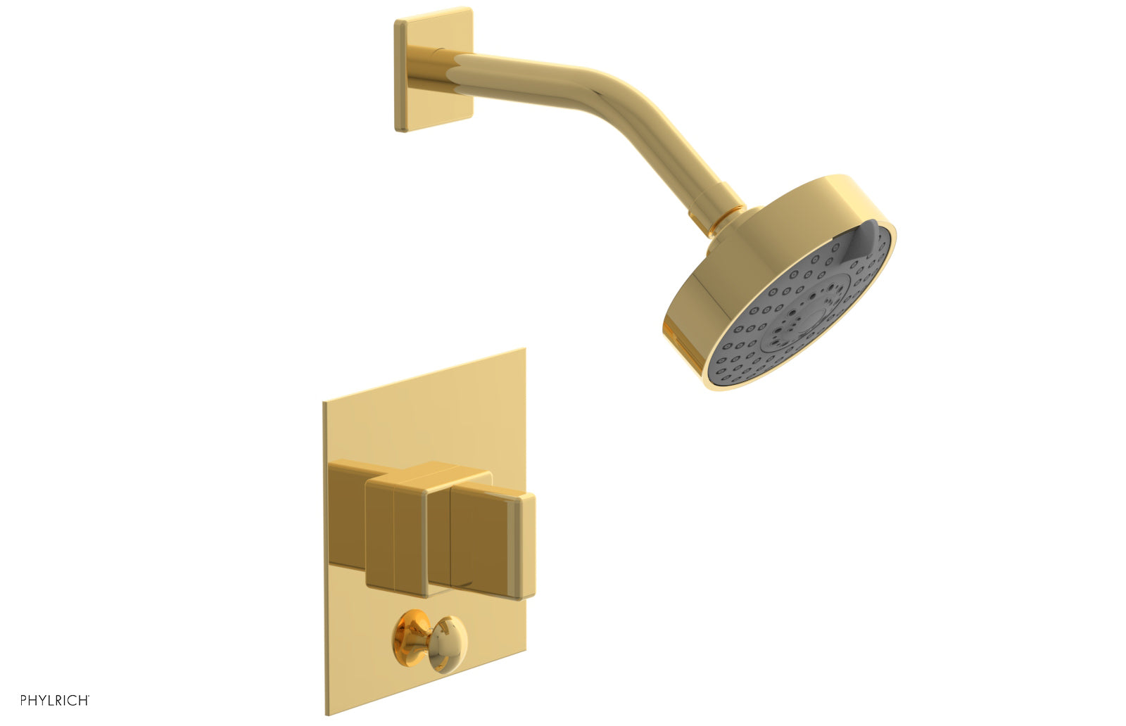 Phylrich MIX Pressure Balance Shower and Diverter Set (Less Spout) 4-142 - Polished Gold