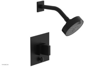 Phylrich STRIA Pressure Balance Shower and Diverter Set (Less Spout) 4-146 - Matte Black