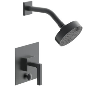 Phylrich STRIA Pressure Balance Shower and Diverter Set (Less Spout) 4-147 – Gun Metal