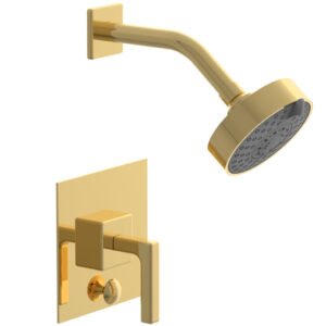 Phylrich STRIA Pressure Balance Shower and Diverter Set (Less Spout) 4-147 – Polished Gold