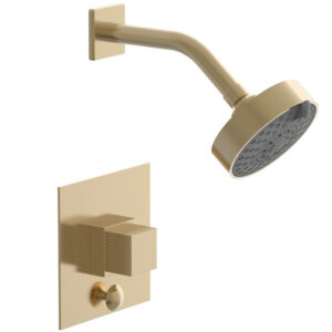 Phylrich STRIA Pressure Balance Shower and Diverter Set (Less Spout) 4-148 – Satin Brass