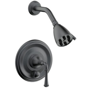 Phylrich COINED Pressure Balance Shower and Diverter Set (Less Spout), Lever Handle 4-150 – Gun Metal