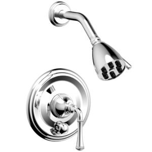 Phylrich COINED Pressure Balance Shower and Diverter Set (Less Spout), Lever Handle 4-150 – Polished Chrome