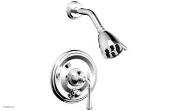 Phylrich COINED Pressure Balance Shower and Diverter Set (Less Spout), Lever Handle 4-150 - Polished Chrome