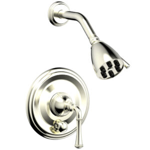 Phylrich COINED Pressure Balance Shower and Diverter Set (Less Spout), Lever Handle 4-150 – Satin Nickel
