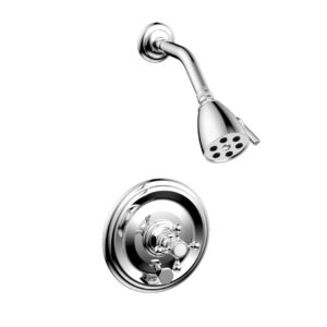 Phylrich HEX TRADITIONAL Pressure Balance Shower and Diverter Set (Less Spout) 4-151 – Polished Chrome