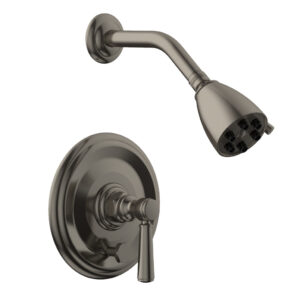 Phylrich HEX TRADITIONAL Pressure Balance Shower and Diverter Set (Less Spout) 4-152 – Pewter
