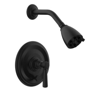 Phylrich HEX TRADITIONAL Pressure Balance Shower and Diverter Set (Less Spout) 4-152 – Matte Black