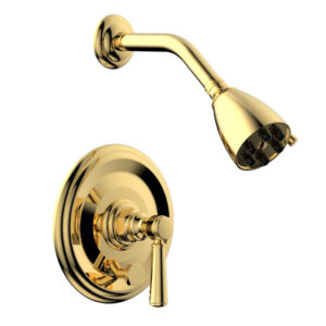 Phylrich HEX TRADITIONAL Pressure Balance Shower and Diverter Set (Less Spout) 4-152 – Polished Gold