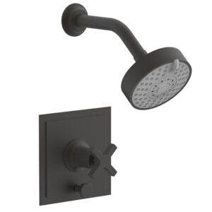 Phylrich HEX MODERN Pressure Balance Shower and Diverter Set – Cross Handle (Less Spout) 4-153 – Oil Rubbed Bronze