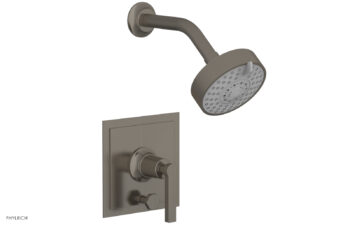 Phylrich HEX MODERN Pressure Balance Shower and Diverter Set Lever Handle (Less Spout) 4-154 - Pewter