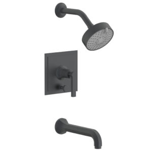Phylrich HEX MODERN Pressure Balance Shower and Diverter Set Lever Handle (Less Spout) 4-154 – Gun Metal