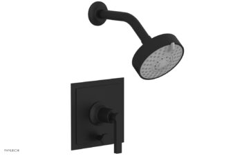 Phylrich HEX MODERN Pressure Balance Shower and Diverter Set Lever Handle (Less Spout) 4-154 - Matte Black