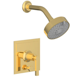 Phylrich HEX MODERN Pressure Balance Shower and Diverter Set Lever Handle (Less Spout) 4-154 – Polished Gold