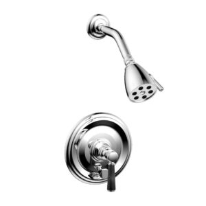 Phylrich HEX TRADITIONAL Pressure Balance Shower and Diverter Set (Less Spout) 4-160 – Polished Chrome
