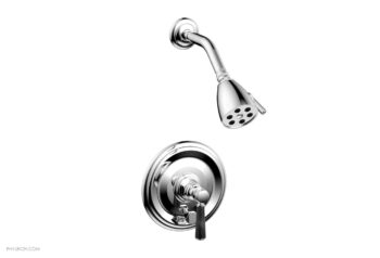 Phylrich HEX TRADITIONAL Pressure Balance Shower and Diverter Set (Less Spout) 4-160 - Polished Chrome