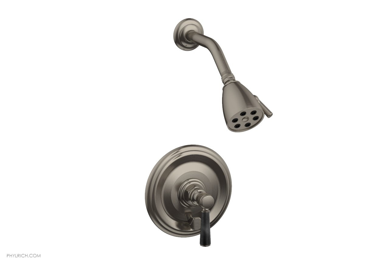 Phylrich HEX TRADITIONAL Pressure Balance Shower and Diverter Set (Less Spout) 4-160 - Pewter