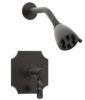 Phylrich HENRI Pressure Balance Shower and Diverter Set – Black Marble Handle (Less Spout) 4-163 – Oil Rubbed Bronze