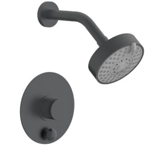 Phylrich BASIC II Pressure Balance Shower and Diverter Set (Less Spout) 4-188 – Gun Metal