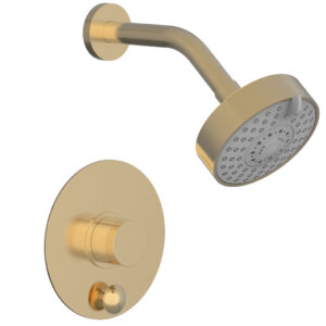 Phylrich BASIC II Pressure Balance Shower and Diverter Set (Less Spout) 4-188 – Satin Brass