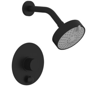 Phylrich BASIC II Pressure Balance Shower and Diverter Set (Less Spout) 4-188 – Matte Black