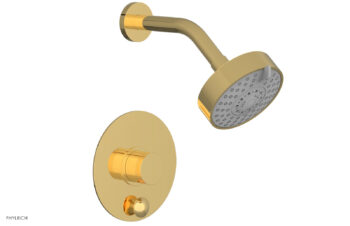 Phylrich BASIC II Pressure Balance Shower and Diverter Set (Less Spout) 4-188 - Polished Gold