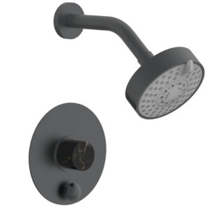 Phylrich BASIC II Pressure Balance Shower and Diverter Set (Less Spout) 4-190 – Gun Metal