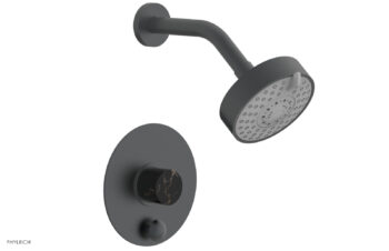 Phylrich BASIC II Pressure Balance Shower and Diverter Set (Less Spout) 4-190 - Gun Metal