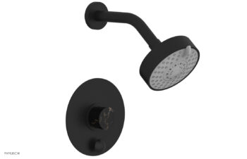 Phylrich BASIC II Pressure Balance Shower and Diverter Set (Less Spout) 4-190 - Matte Black