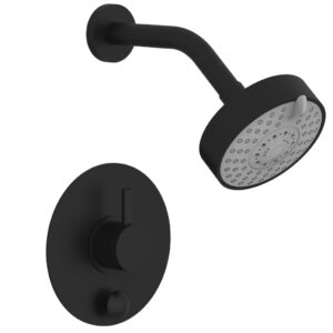 Phylrich BASIC II Pressure Balance Shower and Diverter Set (Less Spout) 4-191 – Matte Black