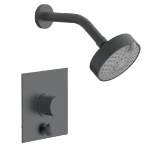 Phylrich BASIC II Pressure Balance Shower and Diverter Set (Less Spout) 4-193 – Gun Metal