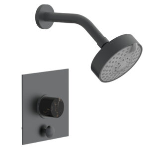 Phylrich BASIC II Pressure Balance Shower and Diverter Set (Less Spout) 4-194 – Gun Metal