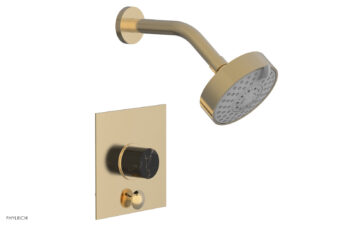 Phylrich BASIC II Pressure Balance Shower and Diverter Set (Less Spout) 4-194 - Satin Brass
