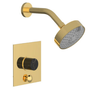 Phylrich BASIC II Pressure Balance Shower and Diverter Set (Less Spout) 4-194 – Polished Gold