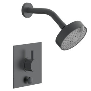 Phylrich BASIC II Pressure Balance Shower and Diverter Set (Less Spout) 4-195 – Gun Metal