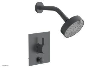 Phylrich BASIC II Pressure Balance Shower and Diverter Set (Less Spout) 4-195 - Gun Metal