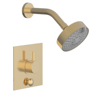 Phylrich BASIC II Pressure Balance Shower and Diverter Set (Less Spout) 4-195 – Satin Brass