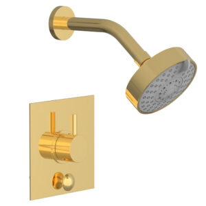 Phylrich BASIC II Pressure Balance Shower and Diverter Set (Less Spout) 4-195 – Polished Gold