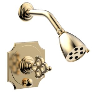 Phylrich MAISON Pressure Balance Shower and Diverter Set (Less Tub Spout) 4-471 – Satin Brass