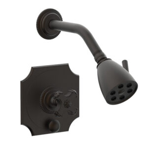 Phylrich MARVELLE Pressure Balance Shower and Diverter Set (Less Spout), Cross Handle 4-477 – Oil Rubbed Bronze