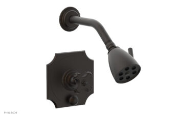 Phylrich MARVELLE Pressure Balance Shower and Diverter Set (Less Spout), Cross Handle 4-477 - Oil Rubbed Bronze