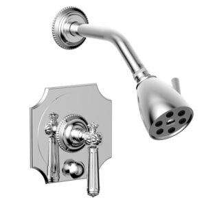 Phylrich MARVELLE Pressure Balance Shower and Diverter Set (Less Spout), Lever Handle 4-478 – Polished Chrome
