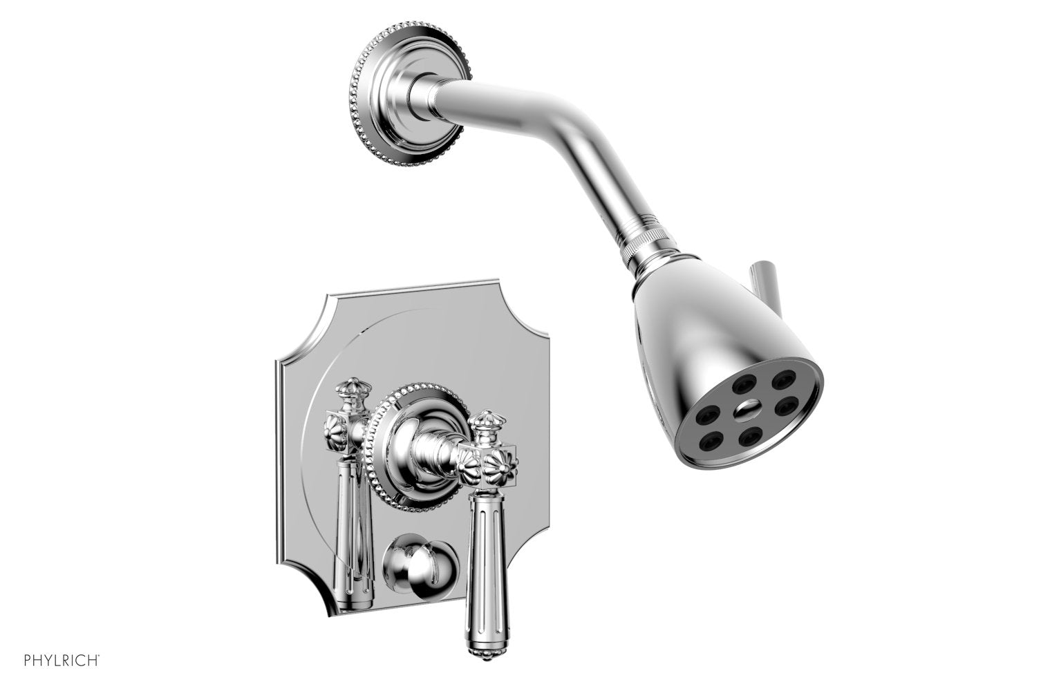 Phylrich MARVELLE Pressure Balance Shower and Diverter Set (Less Spout), Lever Handle 4-478 - Polished Chrome